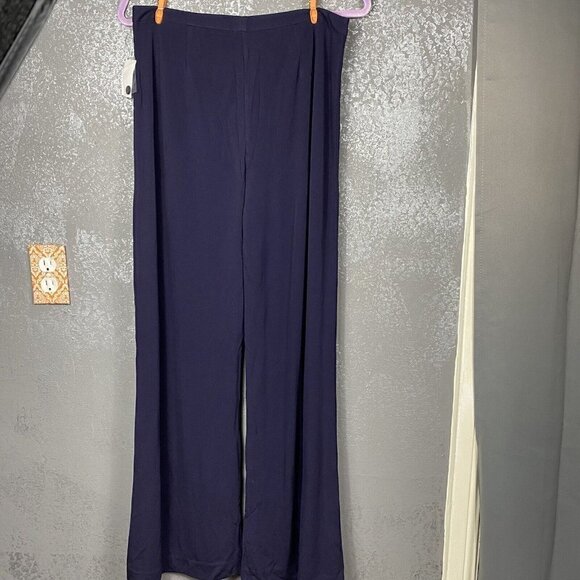 Sutton Studio navy silky wide leg pants. super comfy. size 8. NWT - Picture 10 of 11